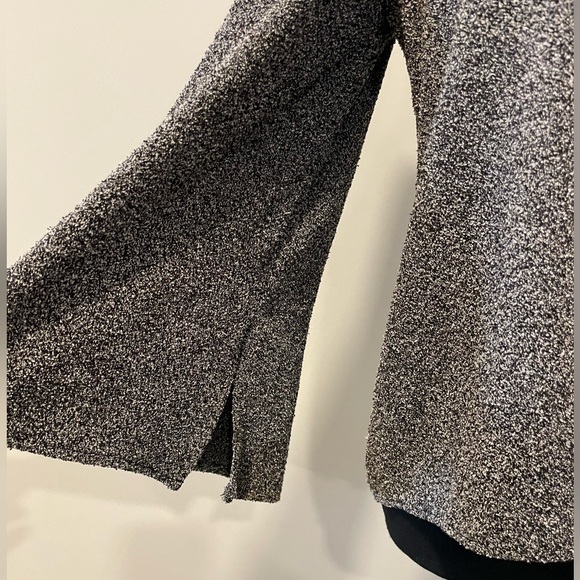 Zara Grey Boucle Sweater with Exposed Back Zipper VGUC - Picture 8 of 13